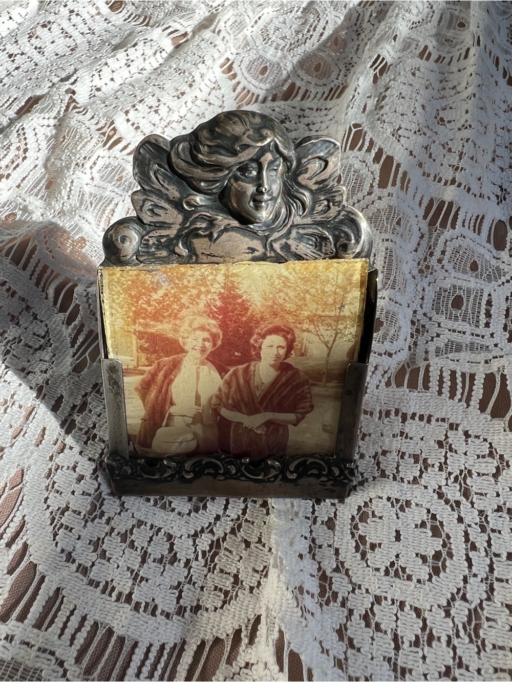 Antique Sterling Silver Art Nouveau Photo Frame